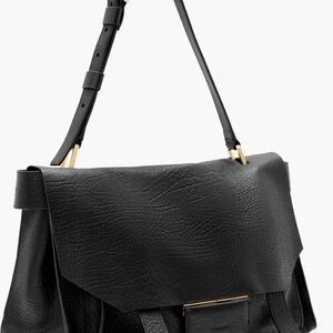 All Saints Black Leather Shoulder Bag Ursa Satchel